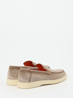 – Loafer aus Veloursleder in Taupe*Santoni Outlet