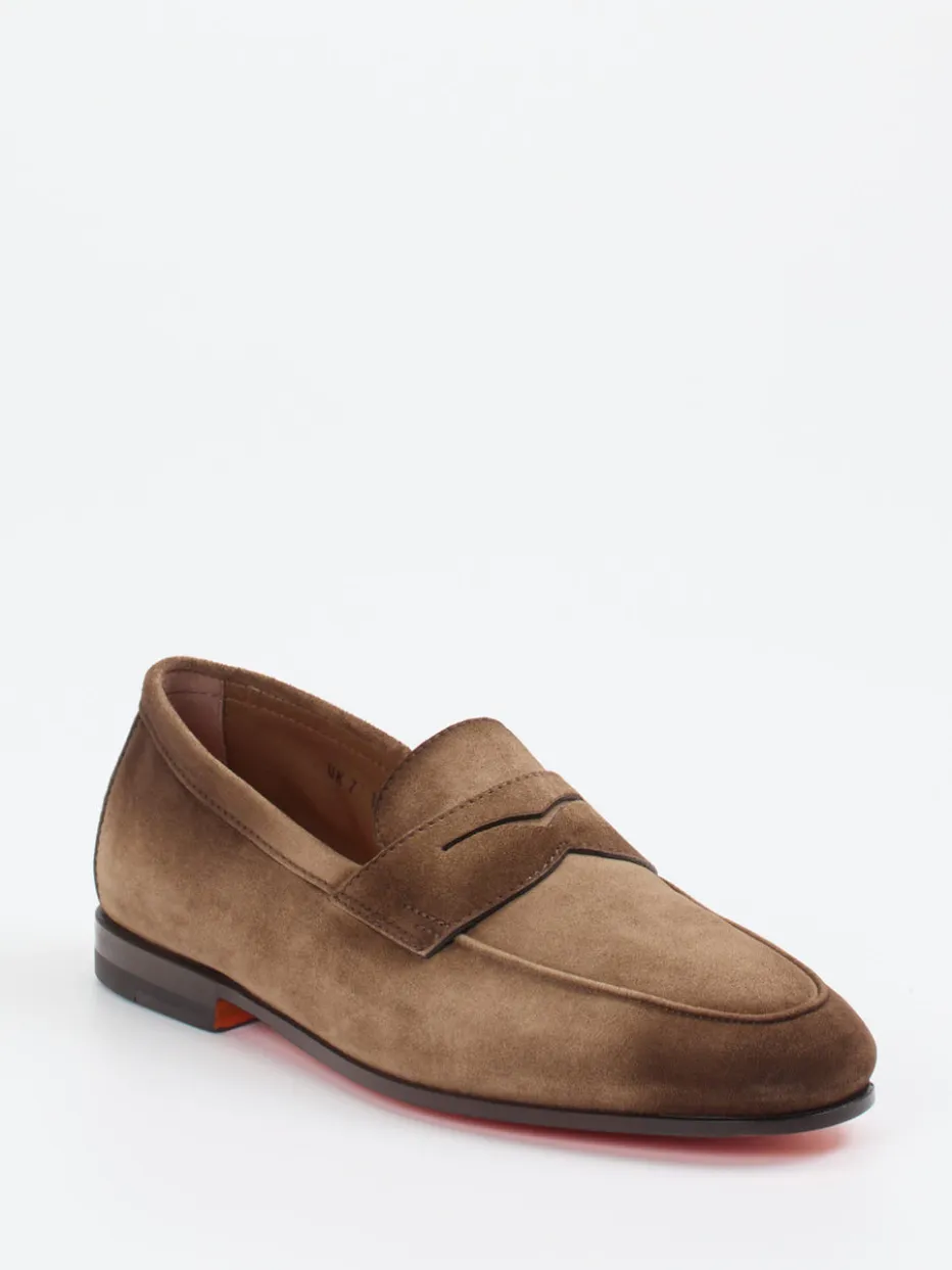 Herren Santoni – Loafer aus Veloursleder in