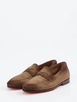 Herren Santoni – Loafer aus Veloursleder in