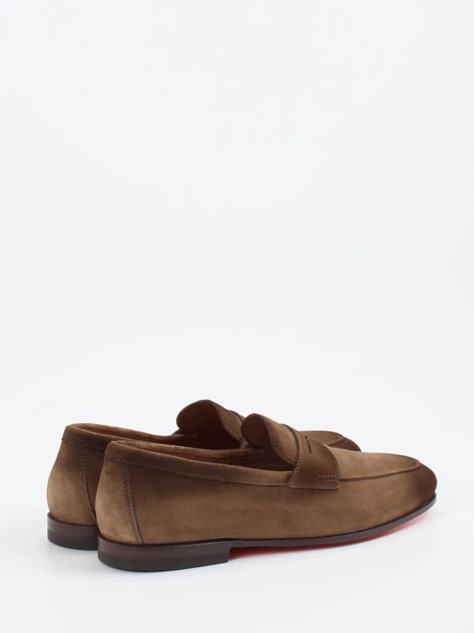Herren Santoni – Loafer aus Veloursleder in