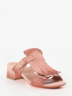 Damen Santoni – Mules aus Veloursleder in Alt