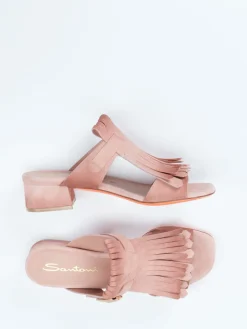 Damen Santoni – Mules aus Veloursleder in Alt