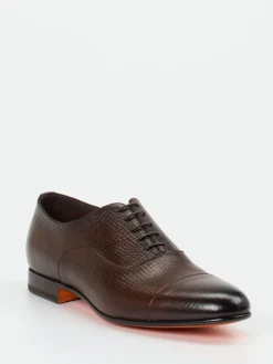 Herren Santoni – Oxford-Schnürschuh aus Kalbleder Dunkel