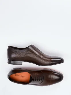 Herren Santoni – Oxford-Schnürschuh aus Kalbleder Dunkel