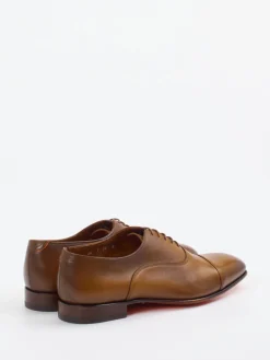 Herren Santoni – Oxford-Schnürschuh aus Kalbleder cognac