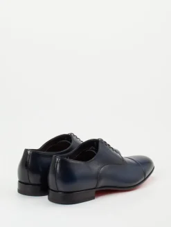 – Oxford-Schnürschuh aus Kalbleder Nacht*Santoni Sale