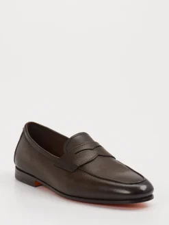 – Penny Loafer aus Kalbleder Dunkel*Santoni Hot