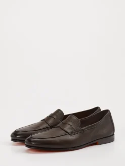 – Penny Loafer aus Kalbleder Dunkel*Santoni Hot
