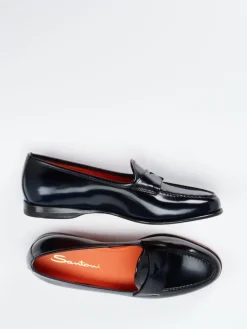 – Penny Loafer aus Kalbleder in Dunkel*Santoni Hot