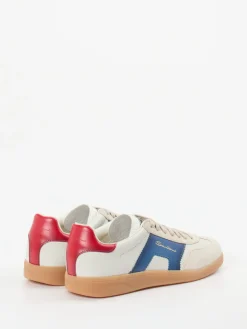 – Retro-Sneaker aus Kalbleder und Veloursleder*Santoni New