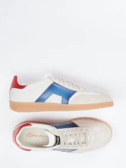 – Retro-Sneaker aus Kalbleder und Veloursleder*Santoni New