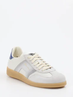 – Retro-Sneaker aus Kalbleder Offwhite*Santoni Hot