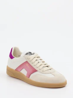 Damen Santoni – Retro-Sneaker aus Veloursleder Beige