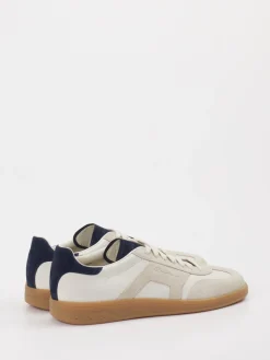 Damen Santoni – Retro-Sneaker aus Leder und Velours Beige