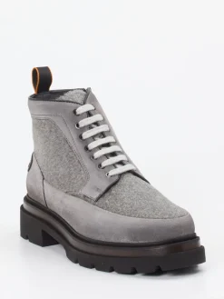 Herren Santoni – Schnürboots aus Veloursleder