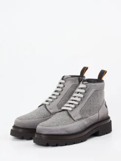 Herren Santoni – Schnürboots aus Veloursleder