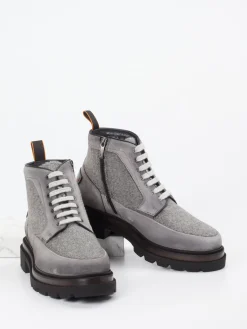 Herren Santoni – Schnürboots aus Veloursleder
