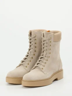 – Schnürstiefelette aus Veloursleder*Santoni Discount