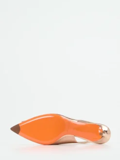 – Slingpumps aus Metallicleder in Roségold*Santoni Sale