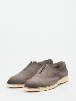 Herren Santoni – Slip-On aus Veloursleder in