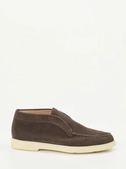 Damen Santoni – Slip-On Mokassins aus Veloursleder
