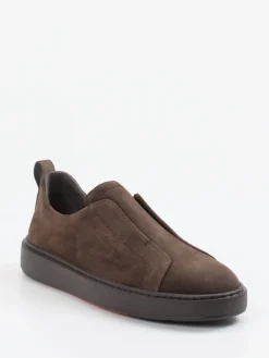 – Slip-On Sneaker aus Veloursleder*Santoni
