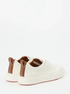 – Slip-On Sneaker aus Kalbleder creme*Santoni