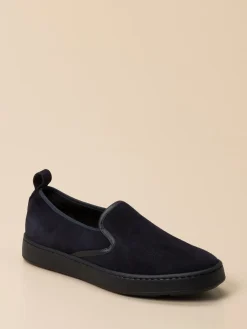 – Slip-On Sneaker aus Veloursleder Dunkel*Santoni Clearance