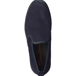 – Slip-On Sneaker aus Veloursleder Dunkel*Santoni Clearance