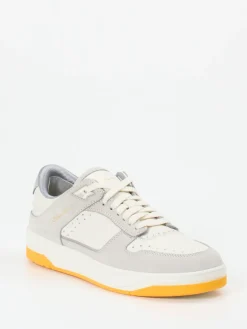 – Sneaker aus Kalbleder in Creme*Santoni Sale