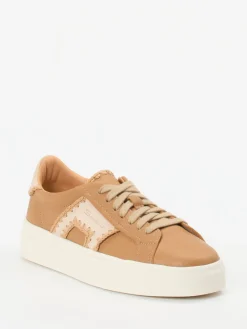 Damen Santoni – Sneaker aus Kalbleder in Karamell