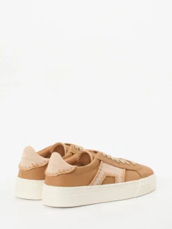 Damen Santoni – Sneaker aus Kalbleder in Karamell