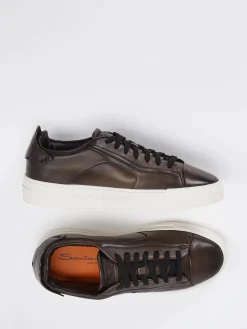 – Sneaker aus Kalbleder Dunkel*Santoni Sale