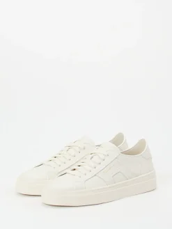 Damen Santoni – Sneaker aus Kalbleder in Offwhite