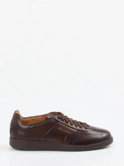 – Sneaker aus Kalbleder Dunkel*Santoni