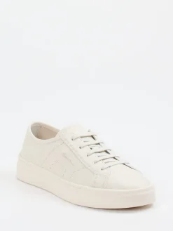 – Sneaker aus Kalbleder in Off-White*Santoni Sale