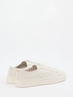 – Sneaker aus Kalbleder in Off-White*Santoni Sale