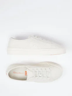 – Sneaker aus Kalbleder in Off-White*Santoni Sale