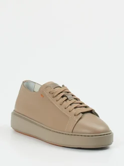 Damen Santoni – Sneaker aus Kalbleder in Beige