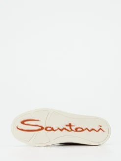 – Sneaker aus Lammleder in Taupe*Santoni New