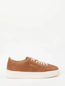– Sneaker aus Lammleder Cognac*Santoni New