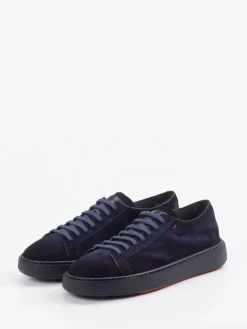 – Sneaker aus Veloursleder Dunkel*Santoni Hot