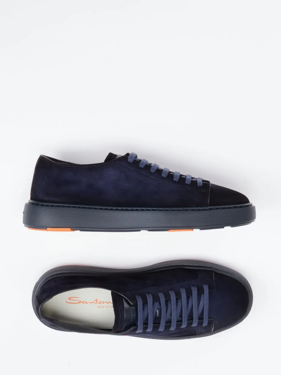 – Sneaker aus Veloursleder Dunkel*Santoni Hot