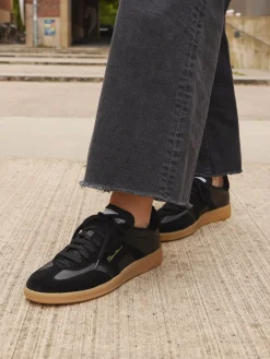 Damen Santoni – Sneaker aus Veloursleder und Glattleder