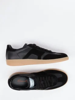 Damen Santoni – Sneaker aus Veloursleder und Glattleder