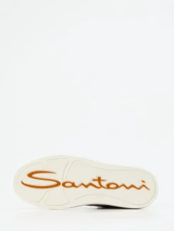 Damen Santoni – Sneaker aus Veloursleder mit Glitzer