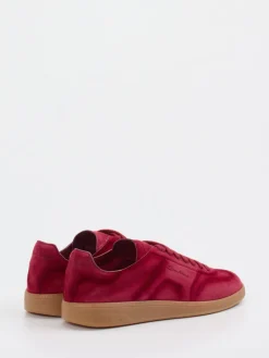 – Sneaker aus Veloursleder rubinrot*Santoni Online
