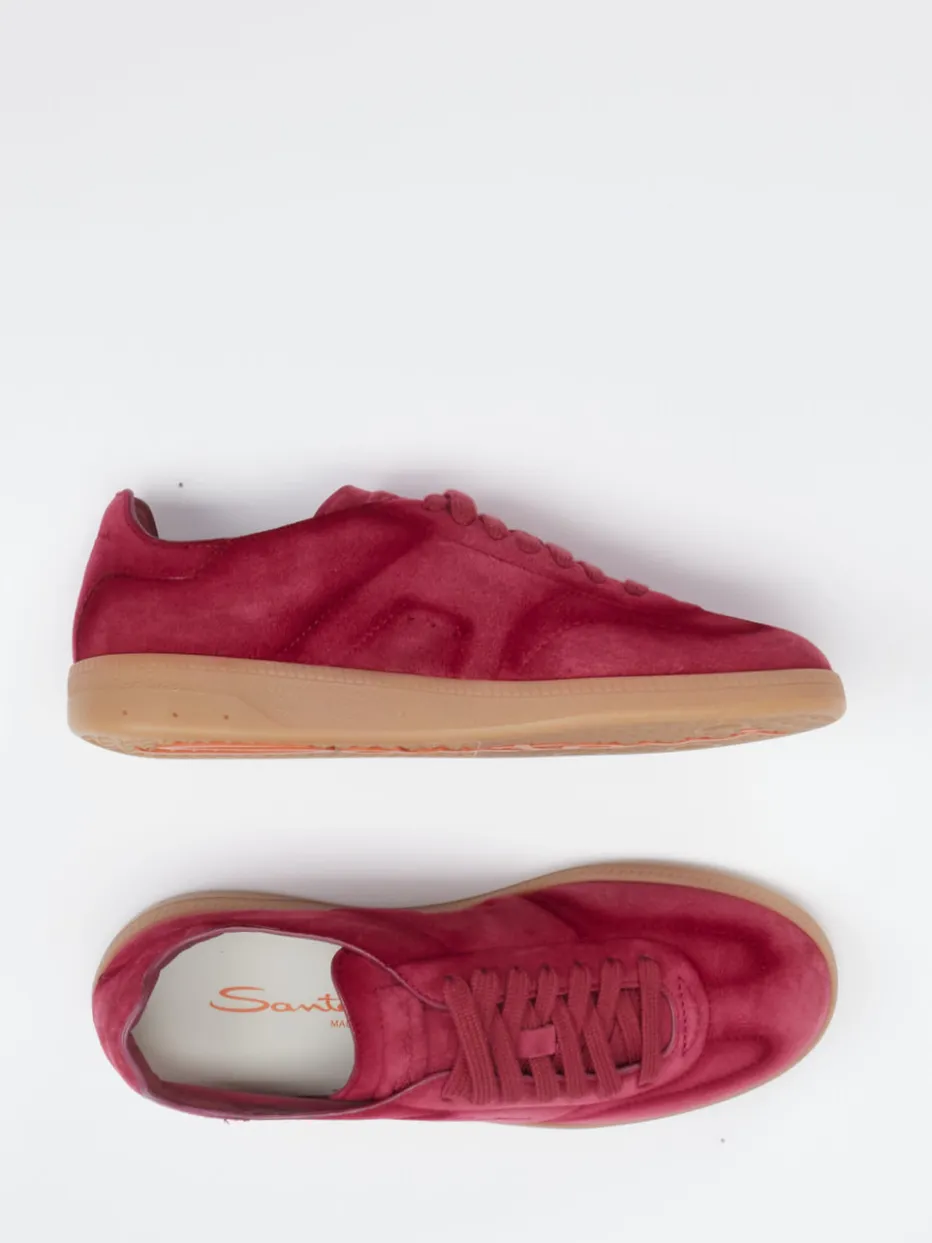 – Sneaker aus Veloursleder rubinrot*Santoni Online