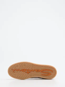 Damen Santoni – Sneaker aus Velours- und Metallicleder Off-White