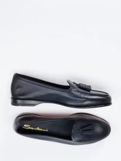 – Tassel Loafer aus Kalbleder Tiefschwarz*Santoni Outlet